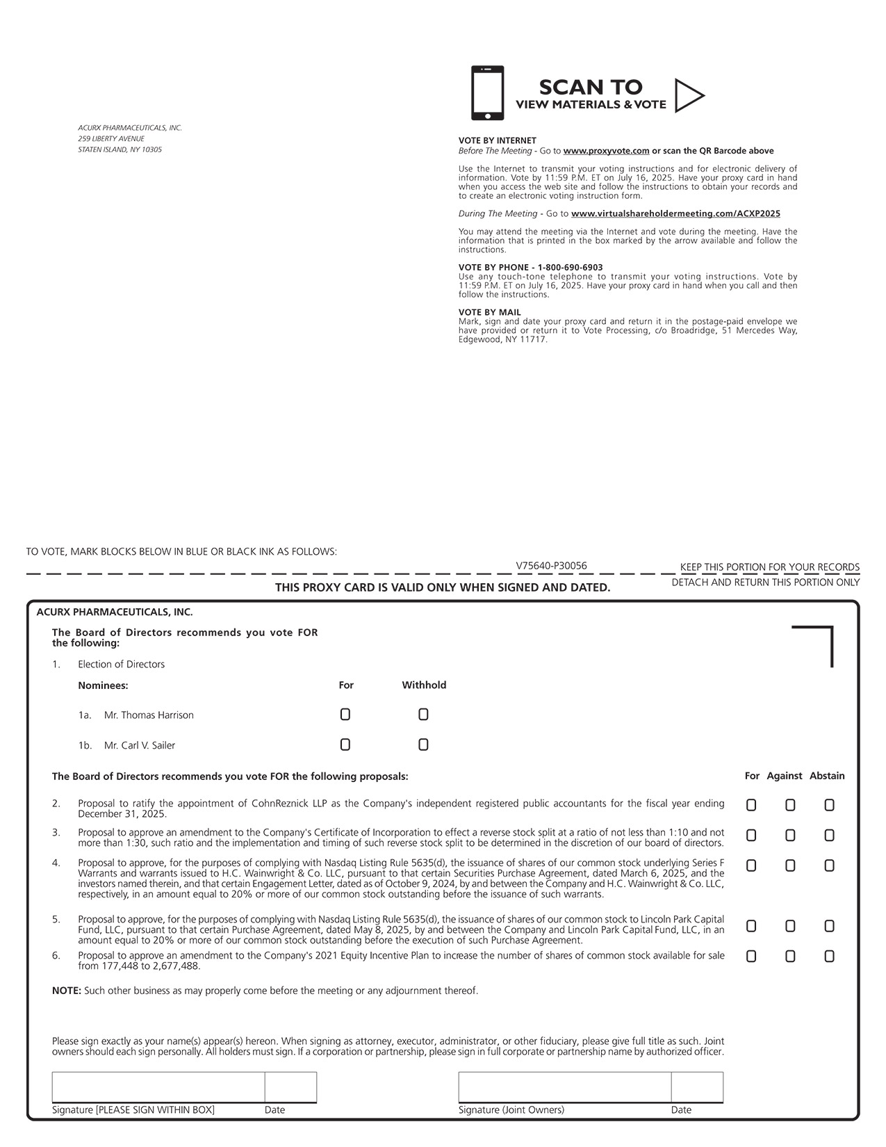 [MISSING IMAGE: px_25acurxproxy01pg01-bw.jpg]