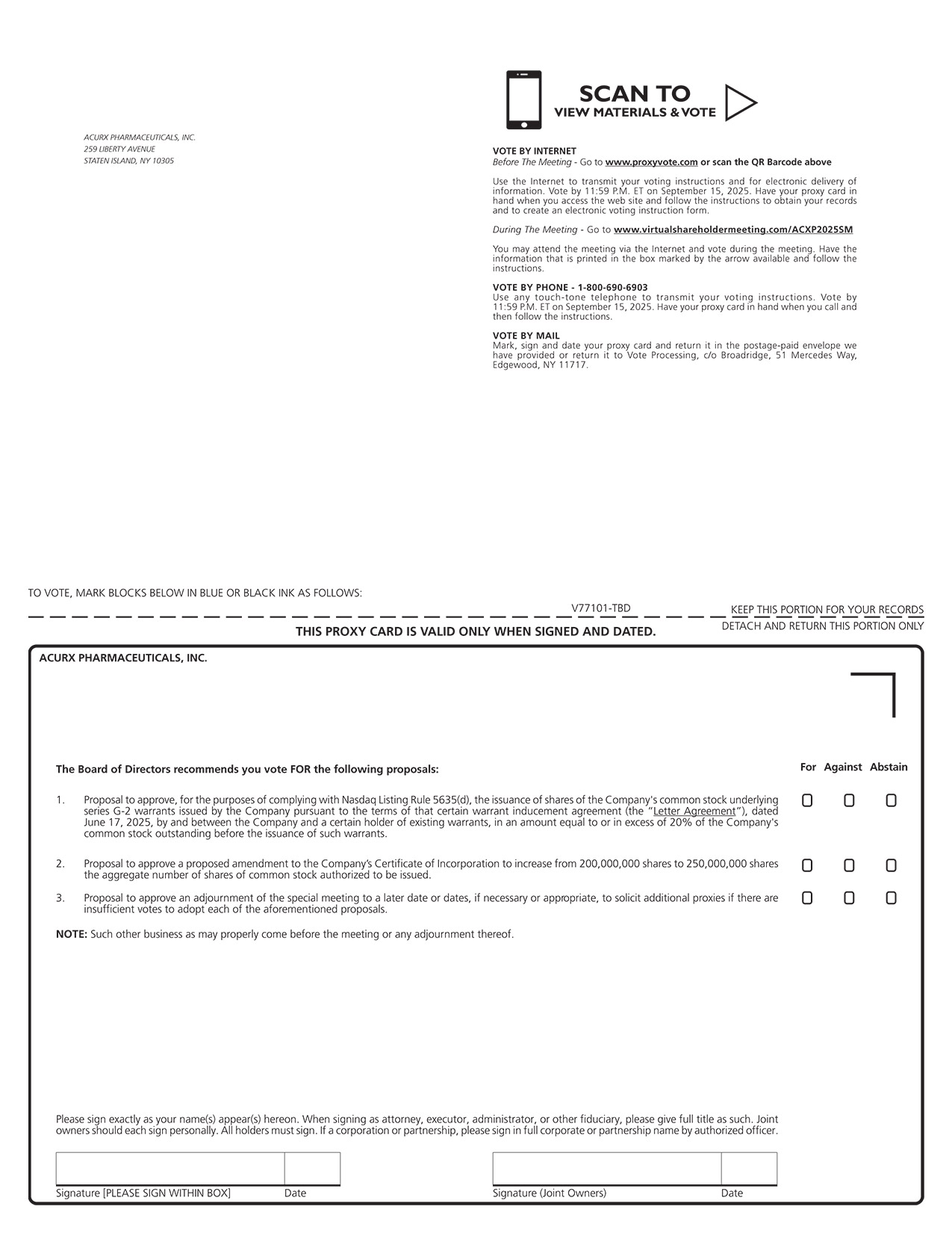 [MISSING IMAGE: px_25acurxproxy01pg01-bw.jpg]